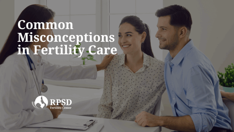 Couple speaking with a fertility specialist during a consultation at Reproductive Partners Fertility Center in San Diego