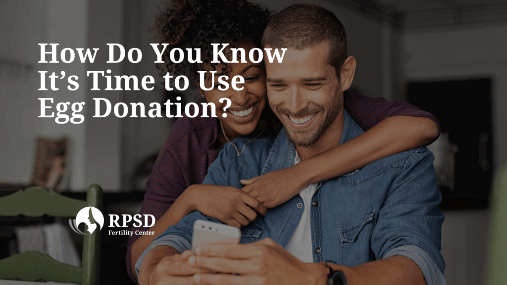 Couple meeting with a fertility doctor to discuss egg donation and future family planning options at a fertility clinic in San Diego