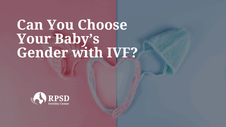 Embryologist examining embryos during IVF genetic testing for gender selection at RPSD San Diego