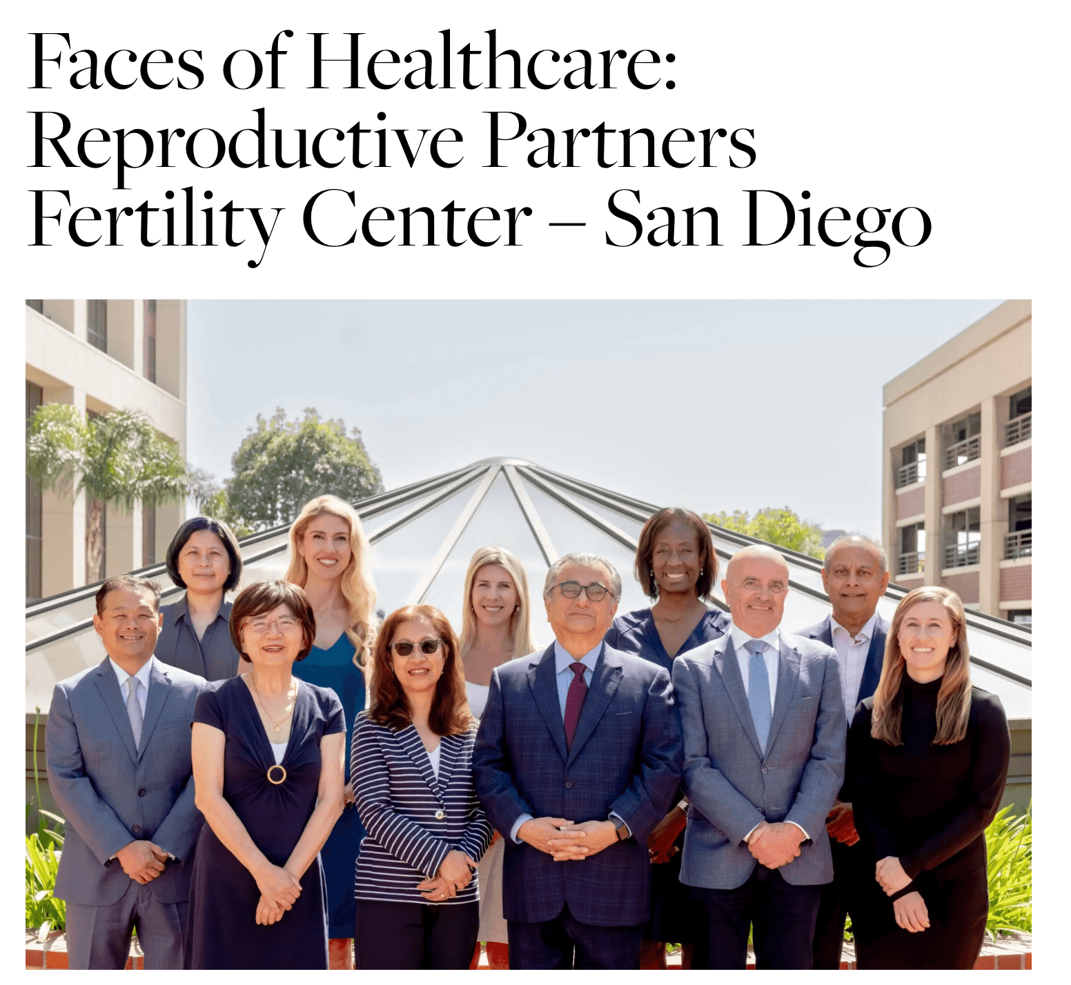 Faces of Healthcare: Reproductive Partners Fertility Center – San Diego